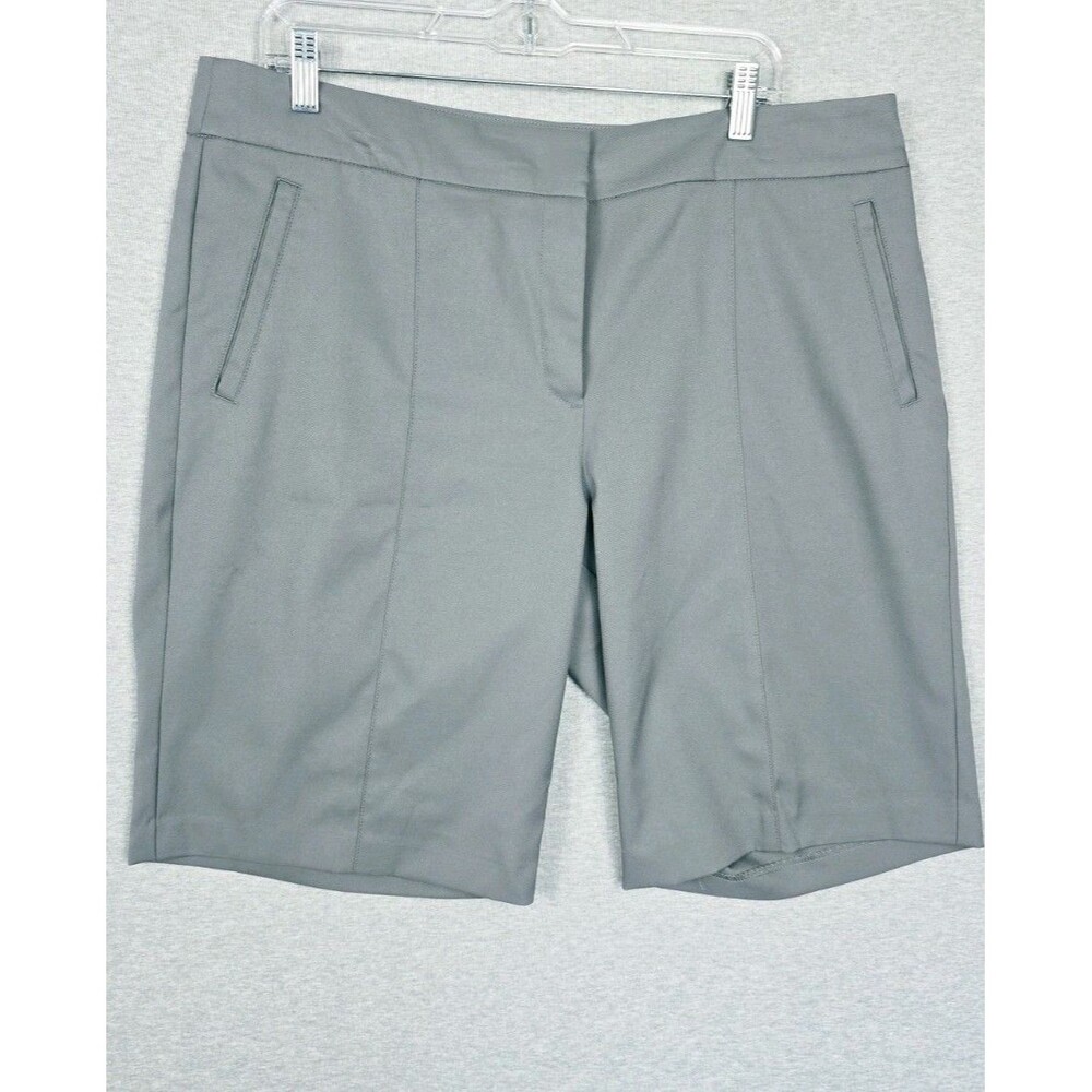 IZOD Golf Women's Bermuda Shorts Size 16 Gray Performance Stretch Golf Tennis